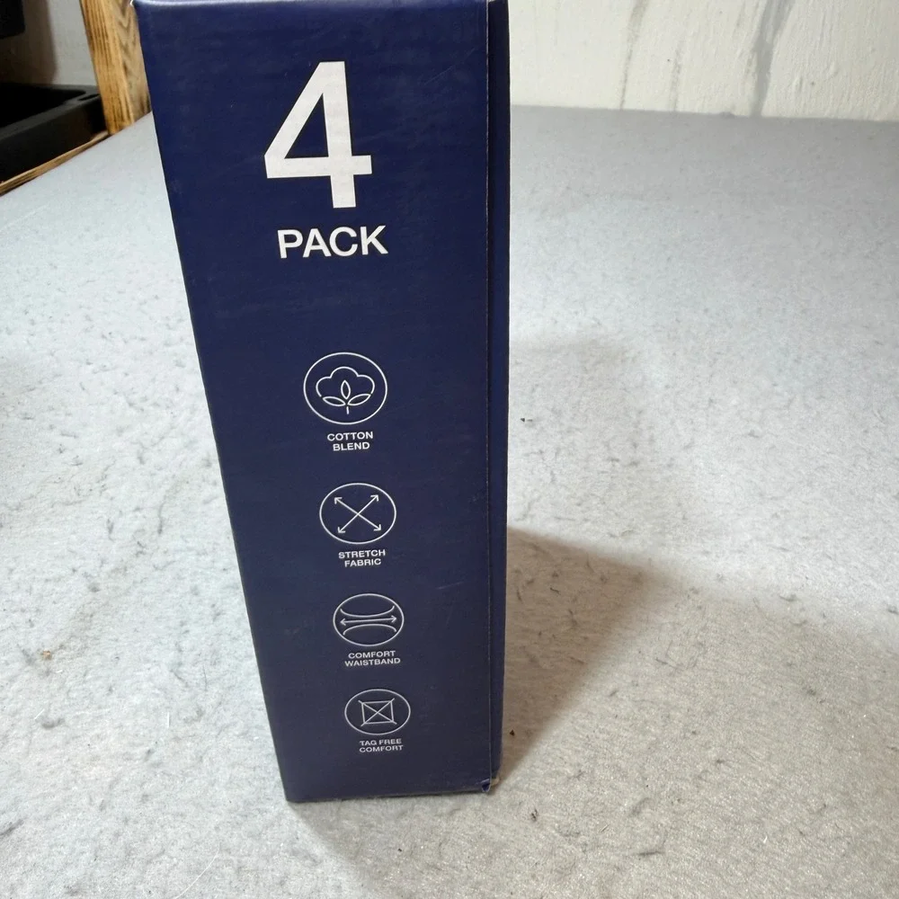 Gap Boxer Briefs Men Medium Blue Grey NEW 4 Pack Cotton Stretch Fly Pouch